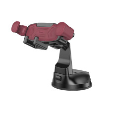 Автодержатель Hoco H67 Gamble gravity linkage (center console) - Black / Red