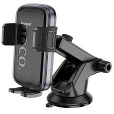 Автотримач Hoco H79 Vista push-type (center console) - Black / Metal gray