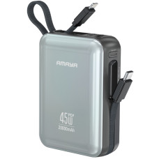 Портативное ЗУ Power Bank Amaya F213C PD45W with cable 20000 mAh Gun Metal