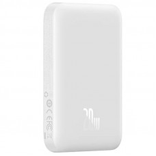 Портативное ЗУ Power Bank Baseus Magnetic Mini OS 20W c Беспроводное зарядное устройство 20000 mAh (PPCX15000) - White