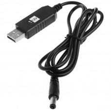 Кабель живлення для роутера/модема USB-DC 12V GEN 2 (з перетворювачем) - Чорний