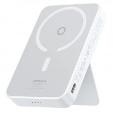 Портативное ЗУ Power Bank Baseus MagPro Magnetic Bracket PD20W с Беспроводное зарядное устройство 5000mAh PPCXZ05 - White