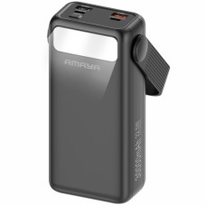 Портативное ЗУ Power Bank Amaya APB-30 22.5W flashlight with cable 30000 mAh Black