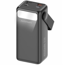 Портативное ЗУ Power Bank Amaya APB-40 22.5W flashlight with cable 40000 mAh Black