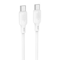 Дата кабель Borofone BX113 Lenny Type-C to Type-C 60W (1m) - White