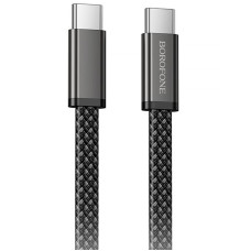 Дата кабель Borofone BX124 Peace Type-C to Type-C 60W (1m) - Black
