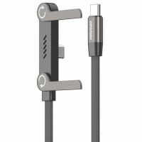 Дата кабель Amaya 327CC side plug and stand Type-C to Type-C 240W (1.5m) Black