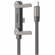 Дата кабель Amaya 327CC side plug and stand Type-C to Type-C 240W (1.5m) Black