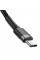 Дата кабель Baseus Cafule Type-C to Type-C PD2.0 60W (2m) (CATKLF-H) - Черный / Серый - фото