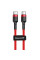 Дата кабель Baseus Cafule Type-C to Type-C PD2.0 60W (2m) (CATKLF-H) Червоний - фото