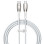 Дата кабель Baseus Glimmer Series Fast Charging Type-C to Type-C 100W 1m (CADH00070) - White