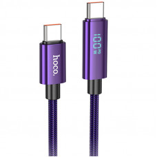 Дата кабель Hoco U125 Benefit 100W Type-C to Type-C (1.2m) - Purple