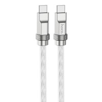 Дата кабель Hoco U113 Solid 100W Type-C to Type-C (1m) - Silver