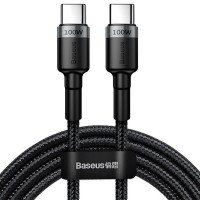 Дата кабель Baseus Cafule Type-C to Type-C PD2.0 100W (2m) (CATKLF-AL) - Gray / Black