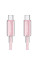 Дата кабель USAMS US-SJ660 Type-C to Type-C PD100W Cloud Series (1.2m) - Pink - фото