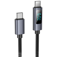 Дата кабель Hoco X112 Favor with display Type-C to Type-C 60W (1m) - Black