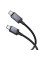 Дата кабель Hoco X118 Generous with display Type-C to Type-C 60W (1m) - Black - фото