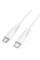 Дата кабель Borofone BX119 New Type-C to Type-C 60W (1m) - White - фото