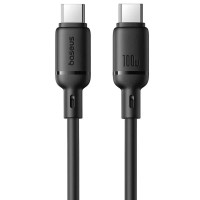 Дата кабель Baseus Silky Series OS Fast Charging Type-C to Type-C 100W (1m) (P10377704) - Cluster Black