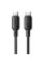 Дата кабель Baseus Silky Series OS Fast Charging Type-C to Type-C 100W (1m) (P10377704) - Cluster Black - фото