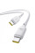 Дата кабель Baseus Silky Series OS Fast Charging Type-C to Type-C 100W (1m) (P10377704) - Moon White - фото
