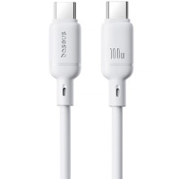 Дата кабель Baseus Silky Series OS Fast Charging Type-C to Type-C 100W (1m) (P10377704) - Moon White