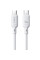 Дата кабель Baseus Silky Series OS Fast Charging Type-C to Type-C 100W (1m) (P10377704) - Moon White - фото