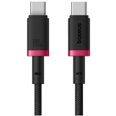 Дата кабель Baseus Dura Series Fast Charging Type-C to Type-C 100W (2m) (P10377803) Red / Black