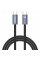 Дата кабель Amaya CC62 Type-C to Type-C 60W (2m) - Gray - фото