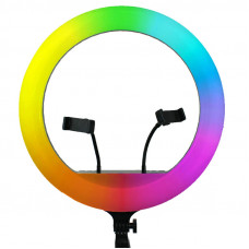 Кольцевая светодиодная LED лампа RGB Arc Ring 10 + tripod 2.1m - Black