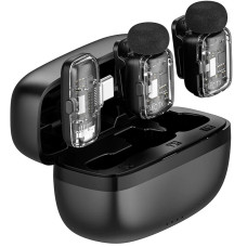 Петличний бездротовий мікрофон WIWU WM008 Dual-mic ANC Type-C - Black