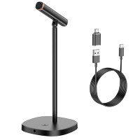 Настільний мікрофон Hoco L16 Mike USB+Type-C - Black