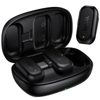 Петличный беспроводной микрофон Hoco L26 Dual-mic Smart AI Type-C Черный
