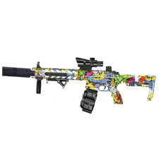 Автомат на гидрогелевых шариках (орбизах) AR15 Alphabet Green