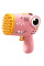 Пистолет для мыльных пузырей Dinosaur Bubble Gun с насадкой на 40 отверстий 50ml Pink - фото