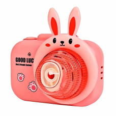 Фотокамера-генератор мыльных пузырей 9996 Children's camera Rabbit / Pink