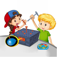 Настольная интерактивная игра Ummi 707-88 Nail Hammering Game Blue