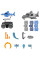 Интерактивный трек с инерционной машинкой SHT 5510-9 Deluxe Edition Shark Trak (138pcs/1CAR) Blue - фото