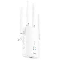 Беспроводной Wi-Fi репитер Hoco HI35 300Mbs 2.4GHz - White