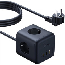 Удлинитель Baseus EnerFill FA11 PD67W+QC3.0 (1USB-A/2C/2Socket) (1.5m) (EFMF67) - Cosmic Black