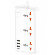 Удлинитель Amaya APS-20 Power 18W (1C/3A/3xSocket) (1.5m) White