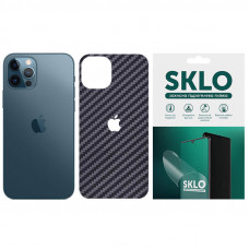 Захисна плівка SKLO Back (на задню панель+лого) Carbon для Apple iPhone 6/6s plus (5.5) - Чорний