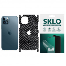 Защитная пленка SKLO Back (на заднюю панель+грани+лого) Snake для Apple iPhone XS Max (6.5) - Черный