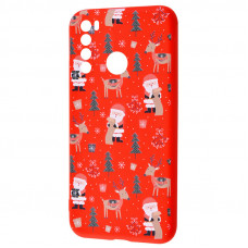 TPU чохол WAVE Fancy для Xiaomi Redmi Note 8T - Santa Claus and Deer / Red