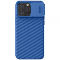 Карбоновая накладка Nillkin CamShield Pro Magnetic для Apple iPhone 15 Pro (6.1) - Blue