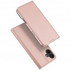 Чохол-книжка Dux Ducis з кишенею для візиток для Apple iPhone 16 (6.1) - Rose Gold