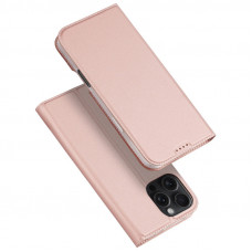 Чохол-книжка Dux Ducis з кишенею для візиток для Apple iPhone 16 Pro (6.3) - Rose Gold