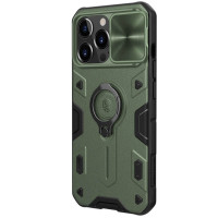 TPU+PC чохол Nillkin CamShield Armor no logo (шторка на камеру) для Apple iPhone 12 Pro / 12 - Зелений