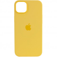 Чехол Silicone case (AAA) full with Magsafe для Apple iPhone 14 Pro (6.1) - Желтый / Sunglow