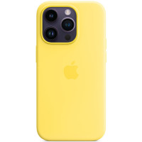 Чохол Silicone case (AAA) full with Magsafe для Apple iPhone 14 Pro (6.1) - Жовтий / Canary Yellow